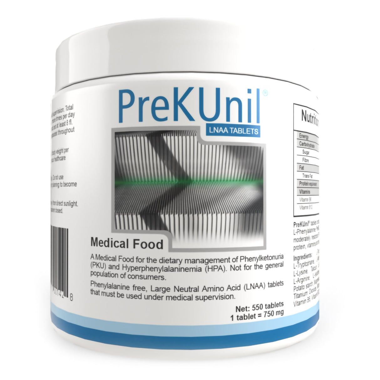 Oral Supplement PreKUnil® LNAA Unflavored Tablet 550 per Bottle Bottle - BeHope