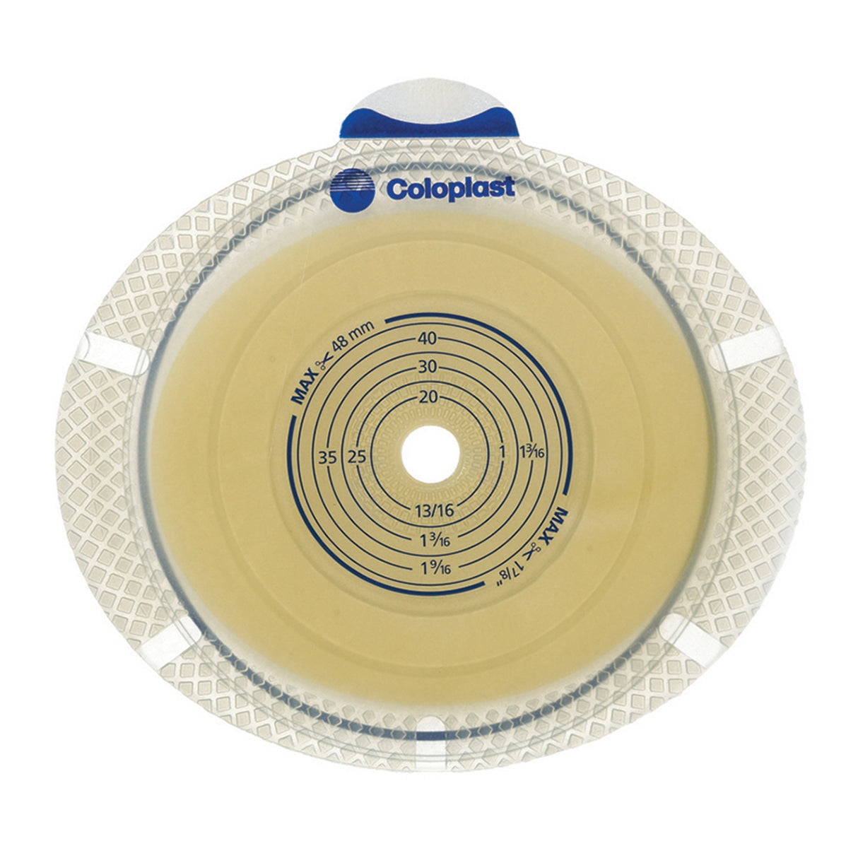 Ostomy Barrier SenSura® Flex Xpro Trim to Fit, Standard Wear Double Layer Adhesive 35 mm Flange Green Code System 3/8 to 1-5/16 Inch Opening - BeHope