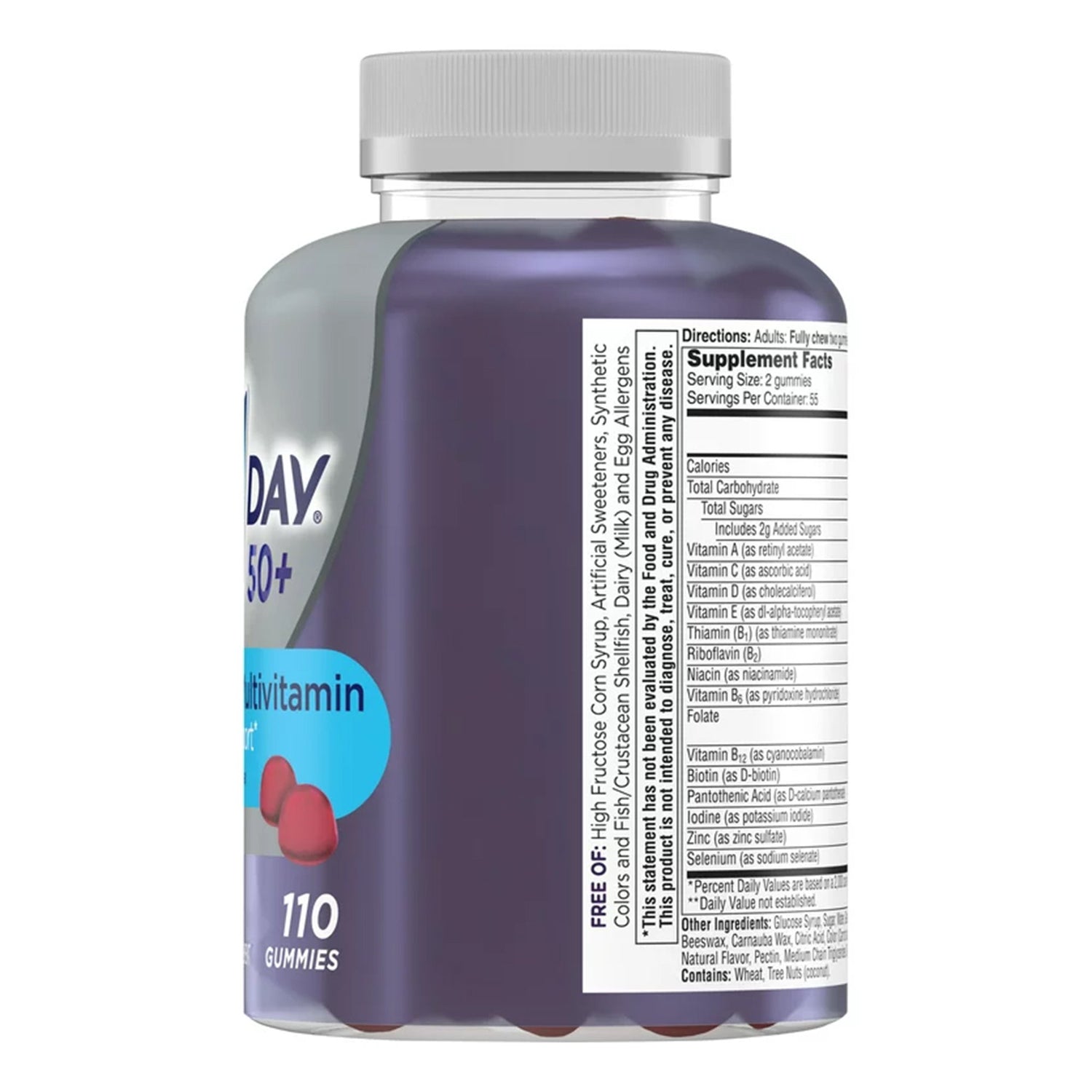 Multivitamin Supplement One A Day® Men's 50+ Gummy 110 per Bottle - BeHope
