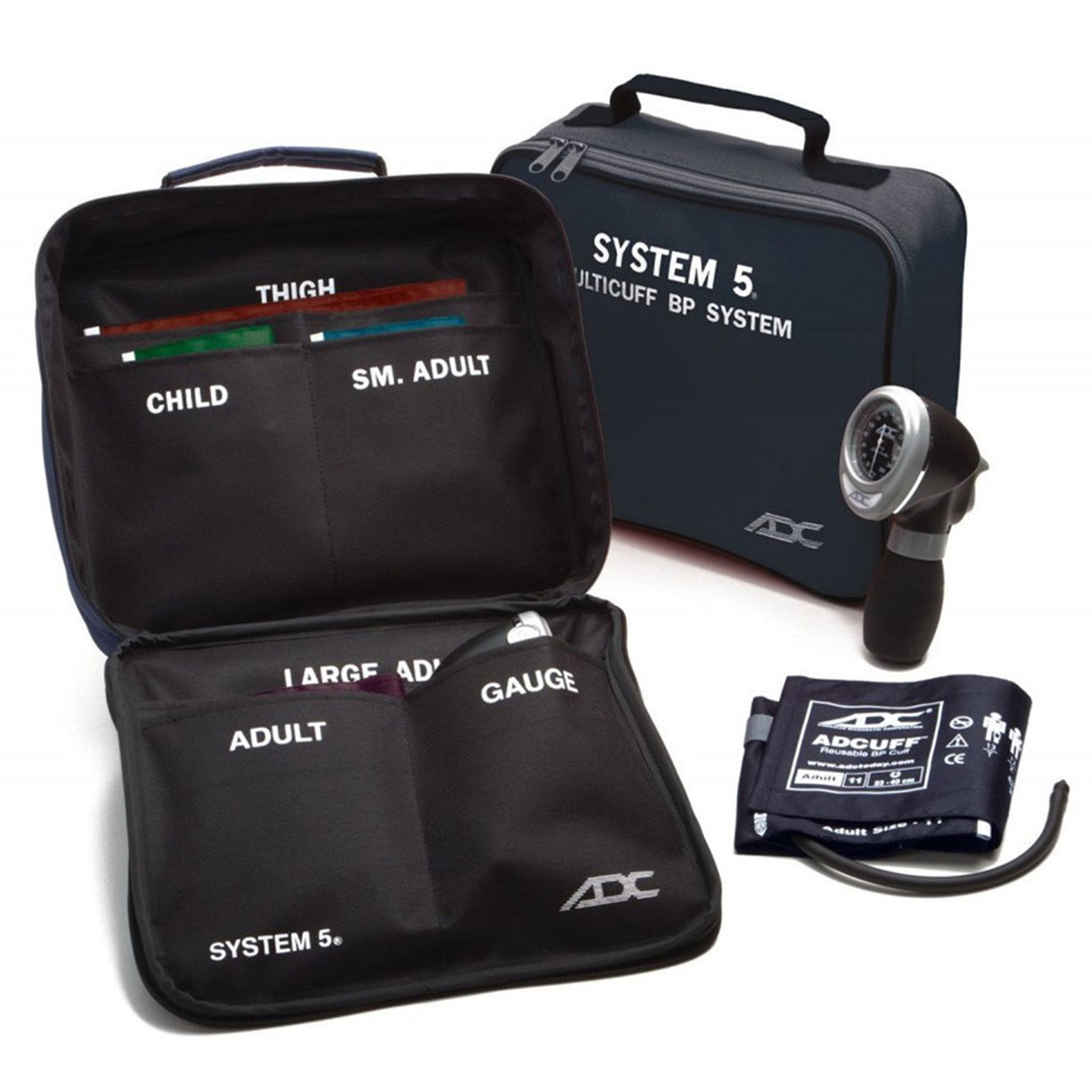 Aneroid Sphygmomanometer Unit System 5™ Multiple Sizes Nylon Cuff 13 to 19.5cm, 19 to 27cm, 23 to 40cm, 34 to 50cm, 40 to 66cm Palm Aneroid - BeHope