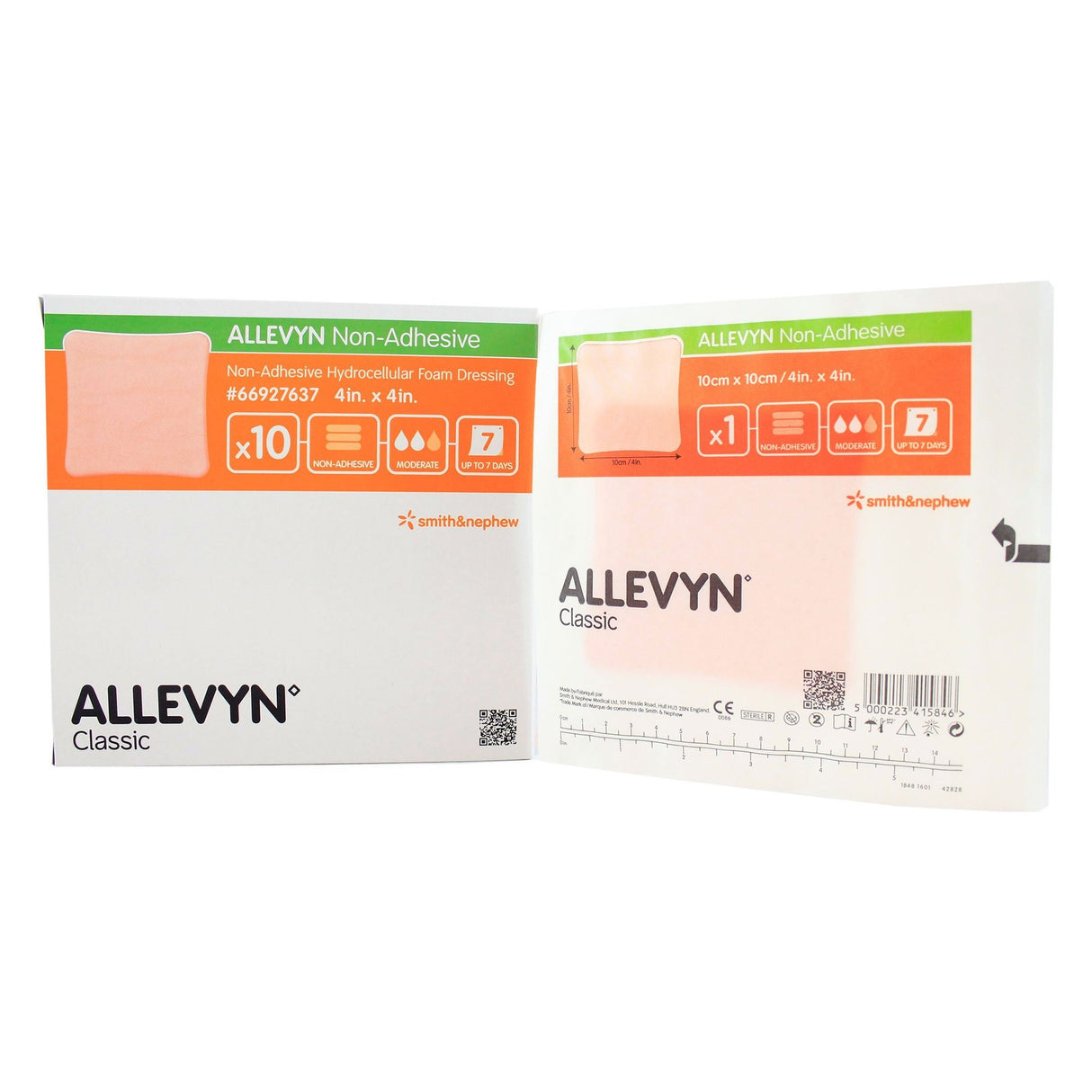 Foam Dressing Allevyn 4 X 4 Inch Without Border Film Backing Nonadhesive Square Sterile - BeHope