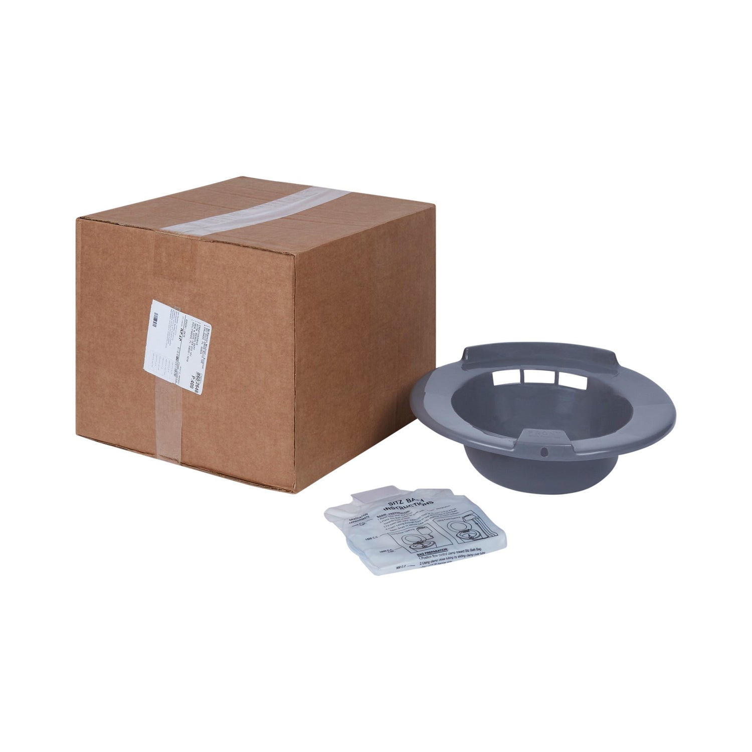 Sitz Bath McKesson Round Graphite Plastic 2000 mL Bag Graduated, 500 mL Increments up to 2000 mL - BeHope