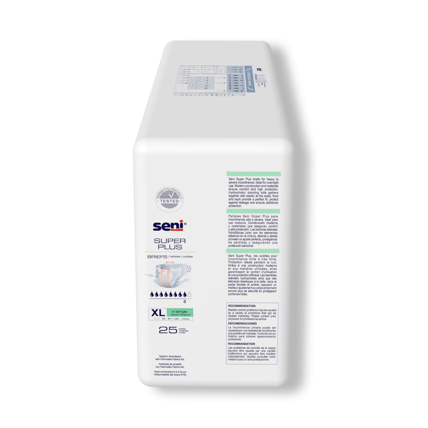 Unisex Adult Incontinence Brief Seni® Super Plus X-Large Disposable Heavy Absorbency - BeHope