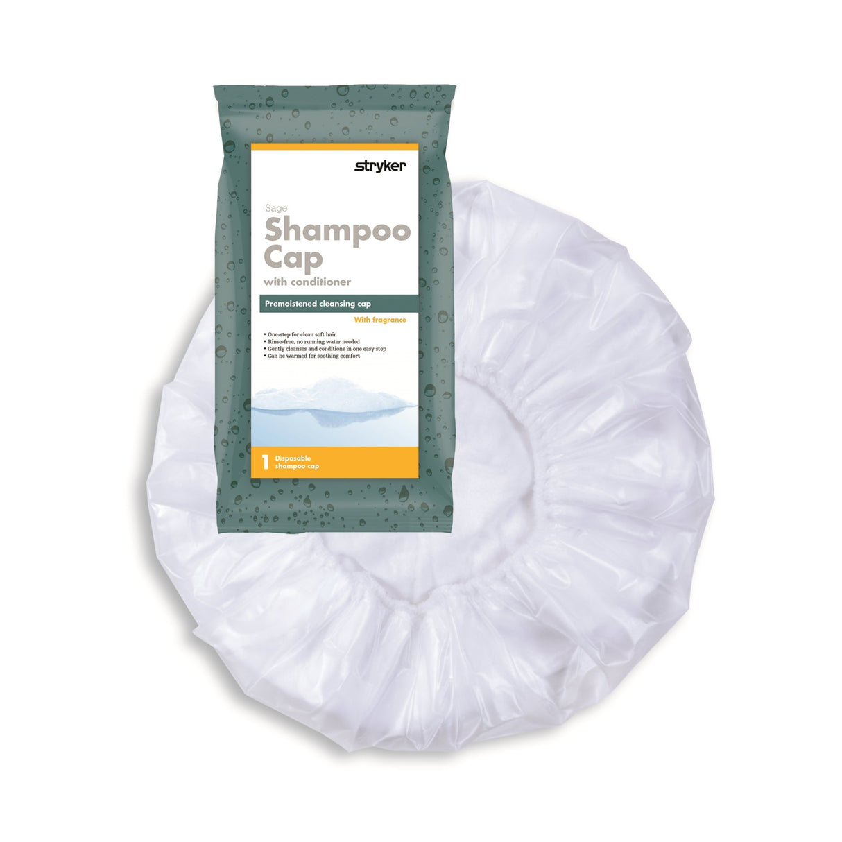Shampoo Cap Comfort® 1 per Pack Individual Packet Powder Scent - BeHope