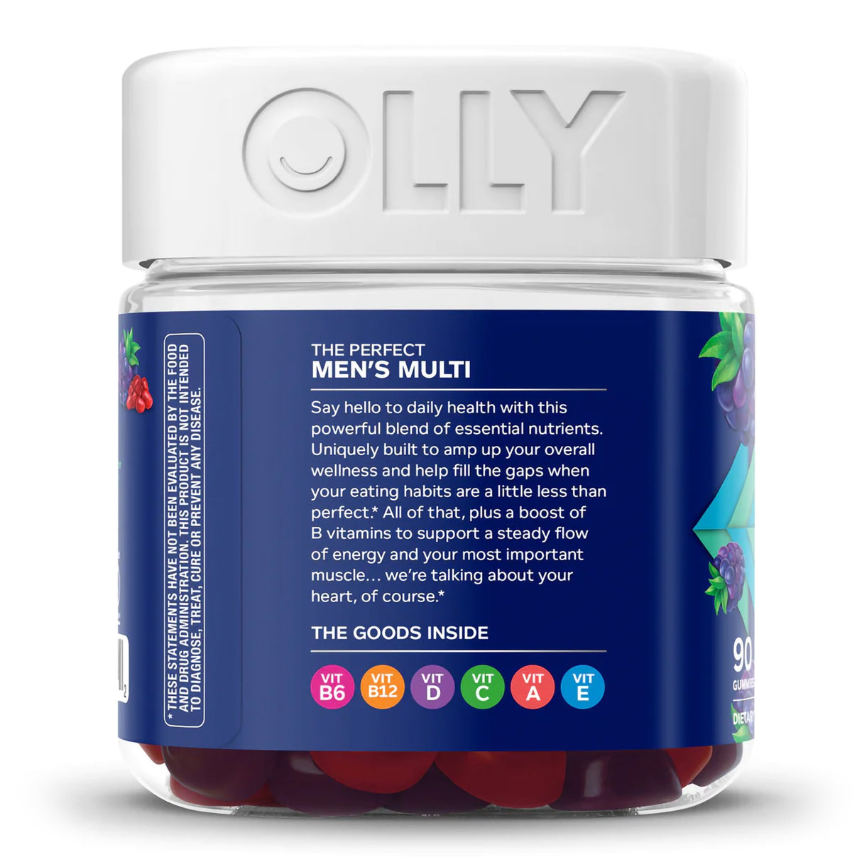Multivitamin Supplement OLLY® Men's Multi MultiVitamins / Zinc Assorted Strengths - 5 mg - 5 mg Gummy 90 per Bottle Blackberry Blitz Flavor - BeHope