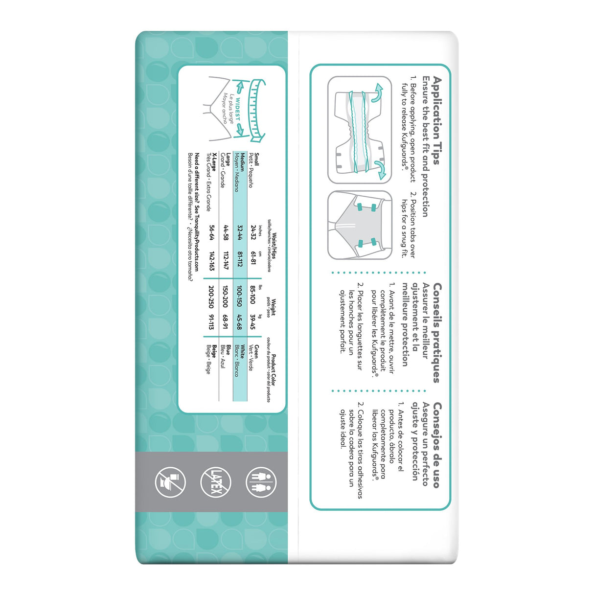 Unisex Adult Incontinence Brief Tranquility® Essential Medium Disposable Heavy Absorbency - BeHope