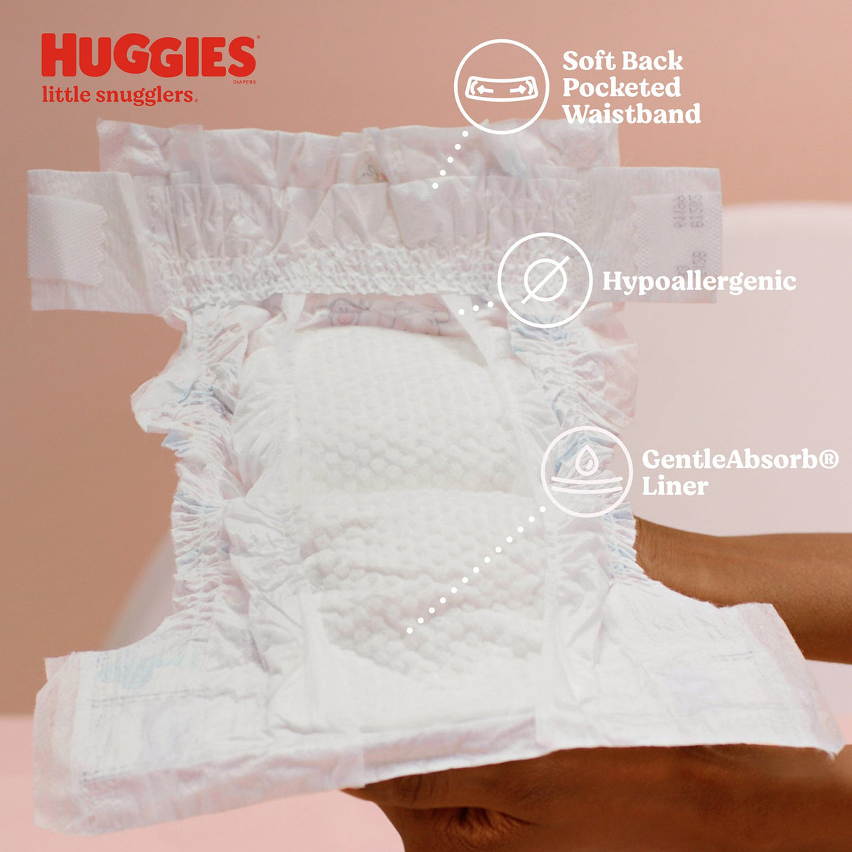 Unisex Baby Diaper Huggies® Little Snugglers Micro Preemie Disposable Heavy Absorbency - BeHope