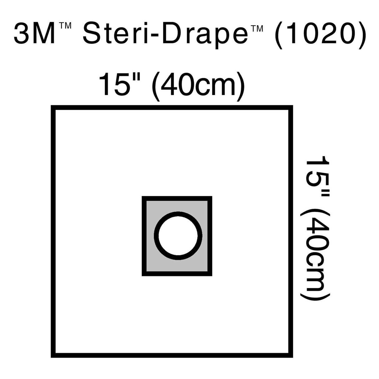 EENT Drape 3M™ Steri-Drape™ Small Drape with Aperture 15 W X 15 L Inch Sterile - BeHope