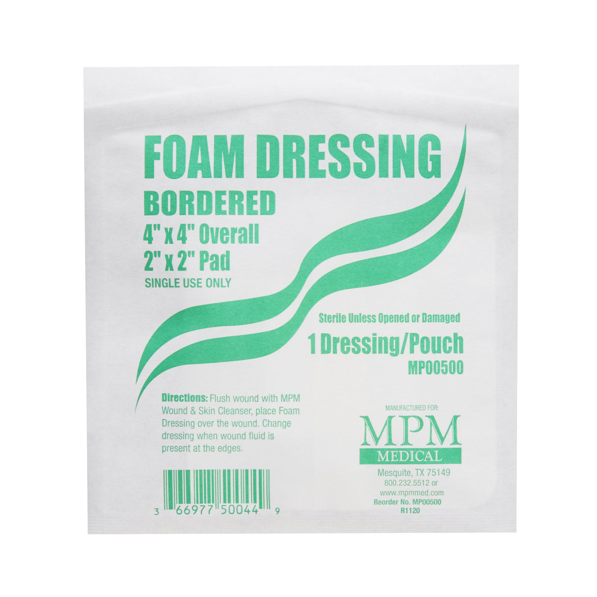 Foam Dressing MPM 4 X 4 Inch With Border Waterproof Backing Adhesive Square Sterile - BeHope