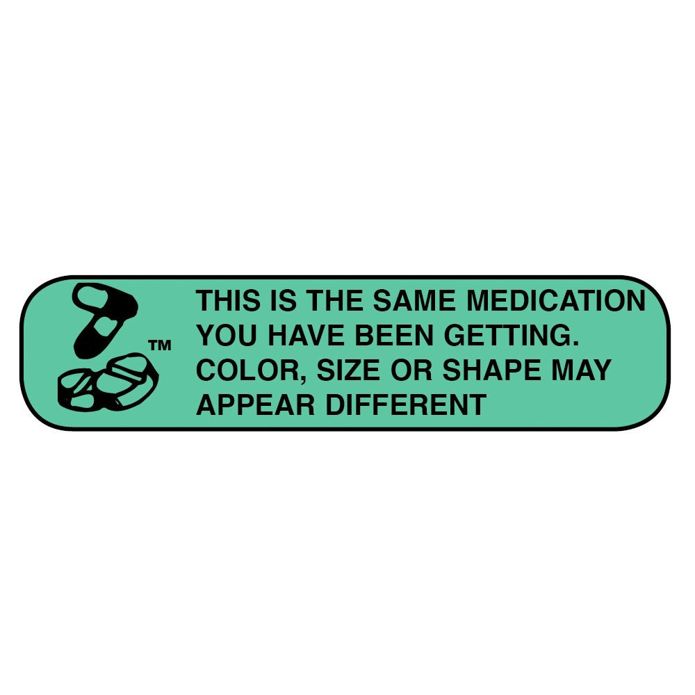 Pre-printed Auxiliary Label Apothecary Products® Same Medication Patient Safety - BeHope