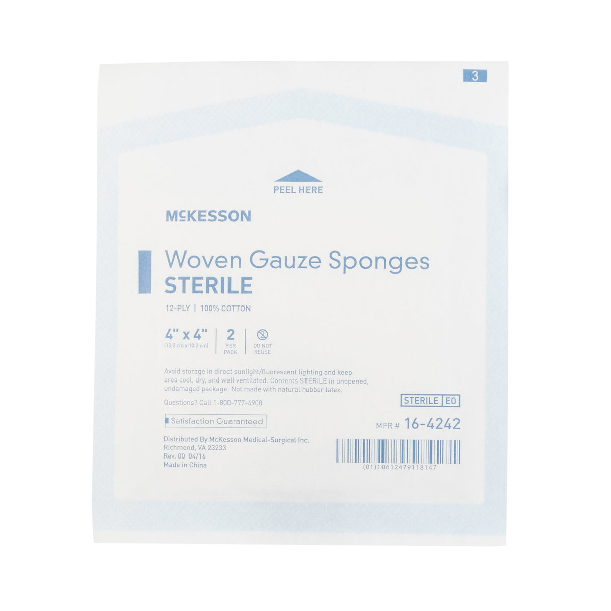 Gauze Sponge Mckesson Sterile for Wound Dressing and Cleaning - BeHope