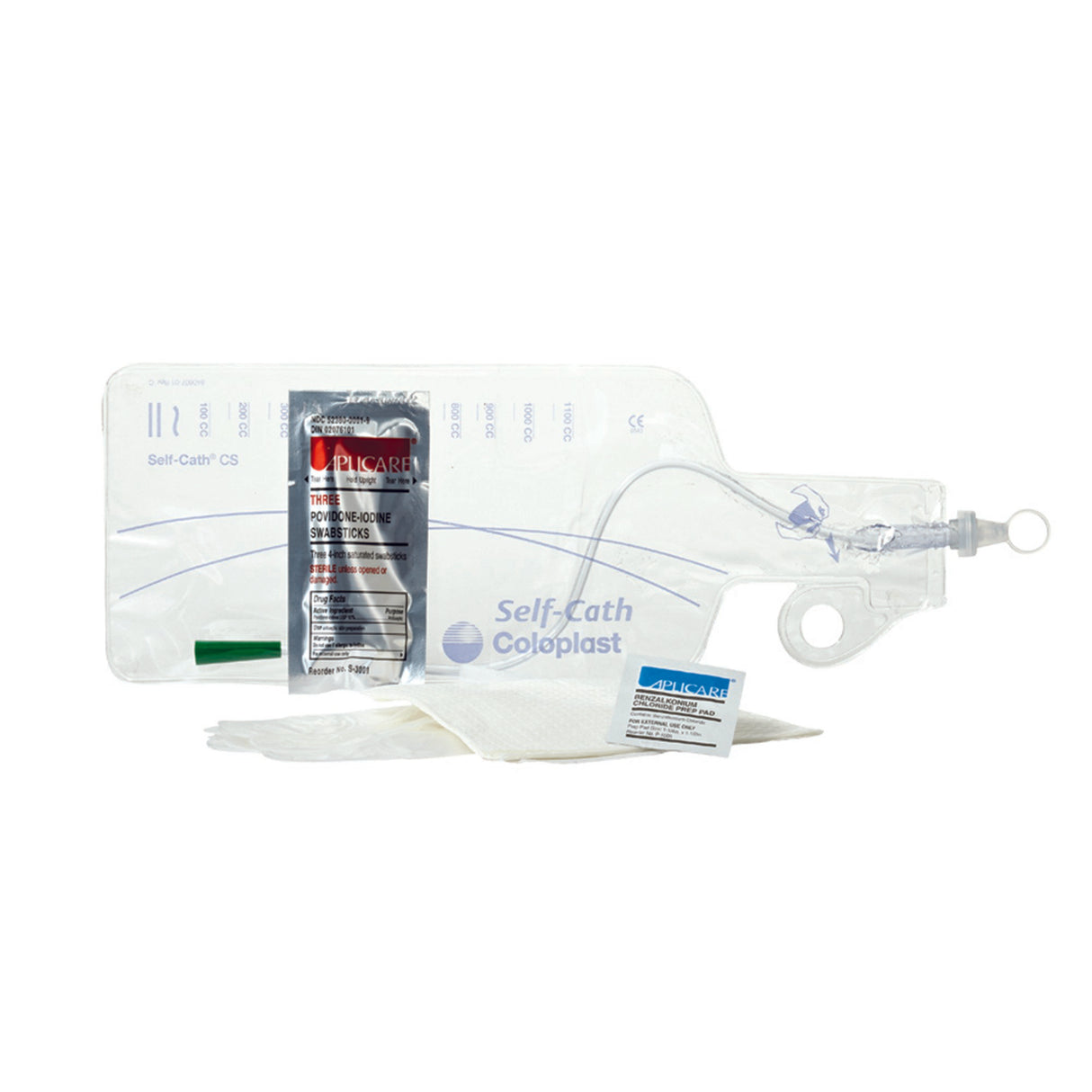 Intermittent Closed System Catheter Self-Cath® Coude Olive Tip 16 Fr. Without Balloon PVC - BeHope