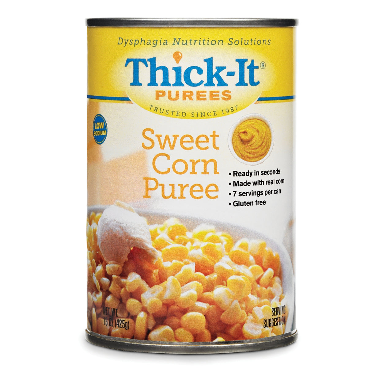 Thickened Food Thick-It® 15 oz. Can Sweet Corn Flavor Puree IDDSI Level 4 Extremely Thick/Pureed - BeHope