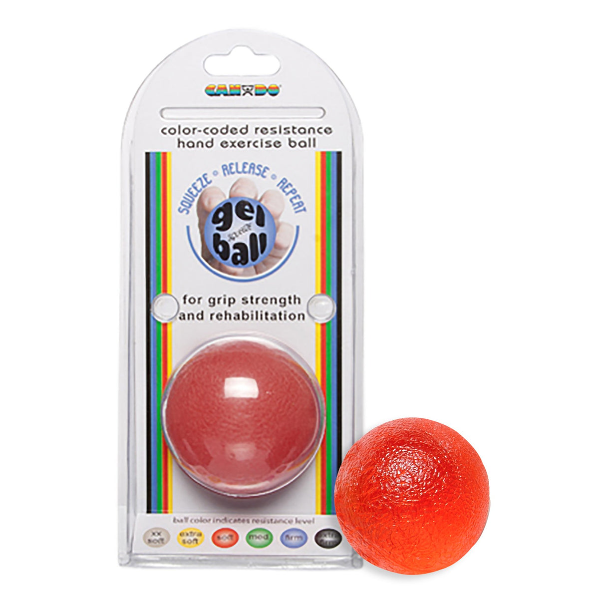 Squeeze Ball CanDo® Red Standard Size Light Resistance - BeHope