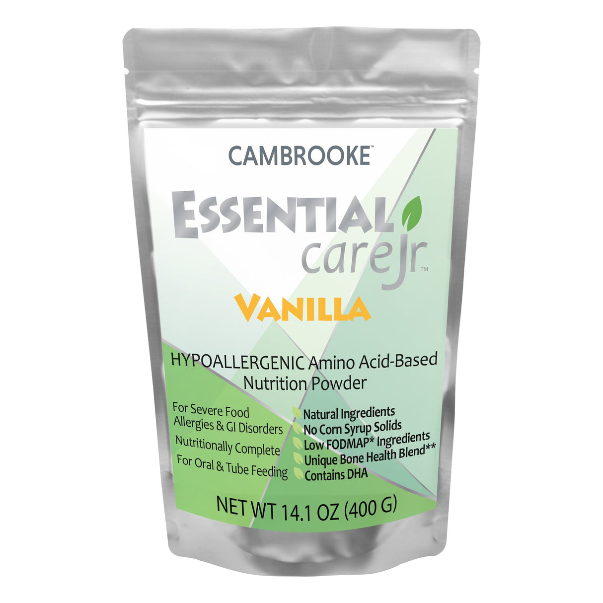 Pediatric Oral Supplement Essential Care Jr™ Vanilla Flavor 14.1 oz. Pouch Powder Amino Acid Food Allergies - BeHope