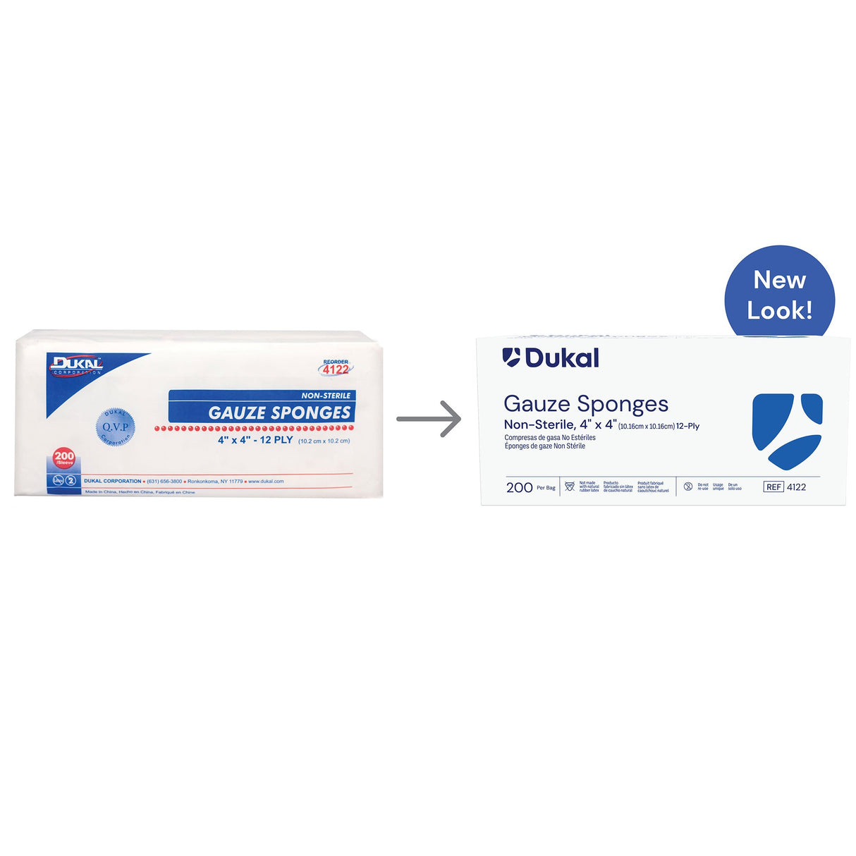 Gauze Sponge Dukal™ 4 X 4 Inch 12-Ply NonSterile 100 per Pack - BeHope