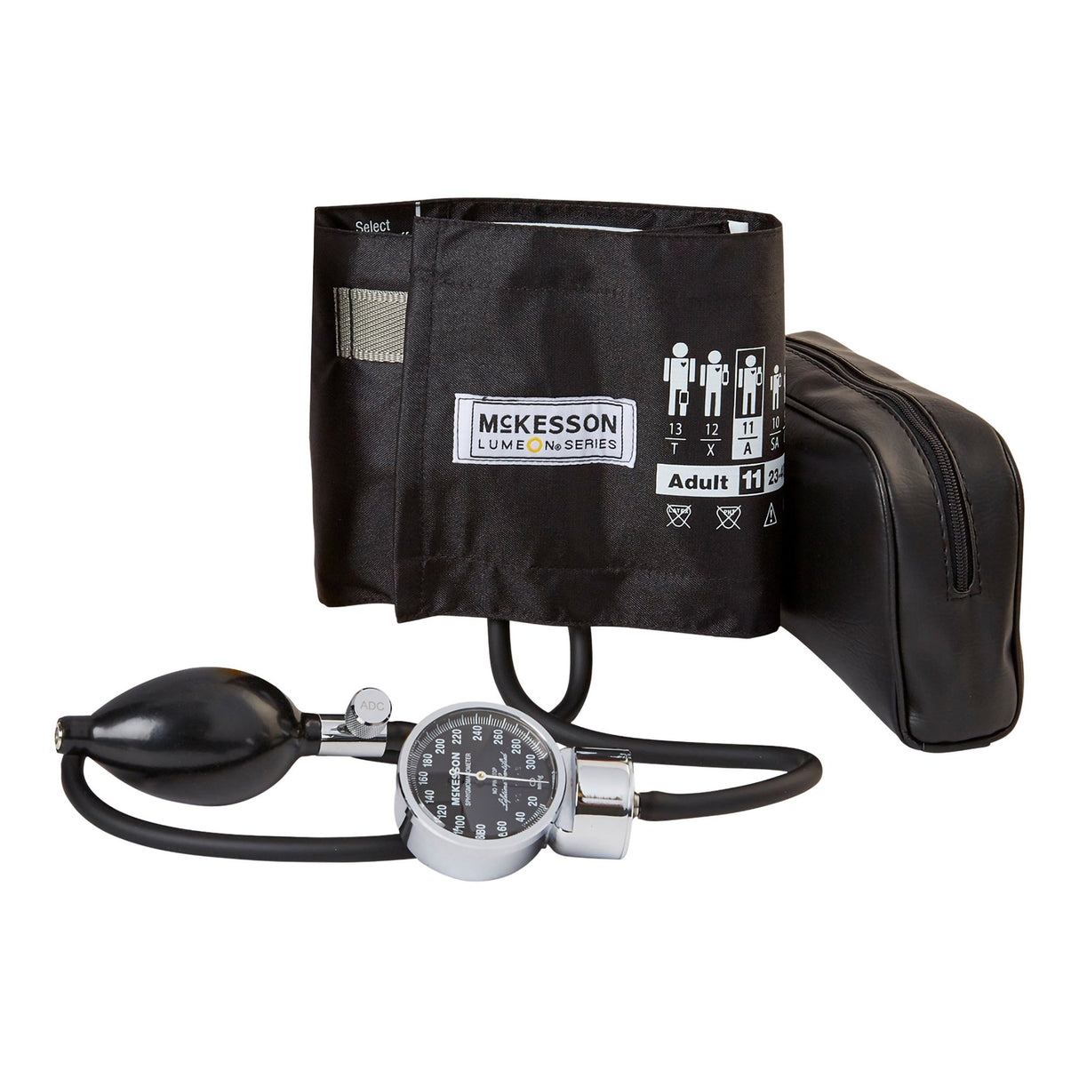 Aneroid Sphygmomanometer Unit McKesson LUMEON™ Adult Cuff Nylon Cuff 23 - 40 cm Pocket Aneroid - BeHope