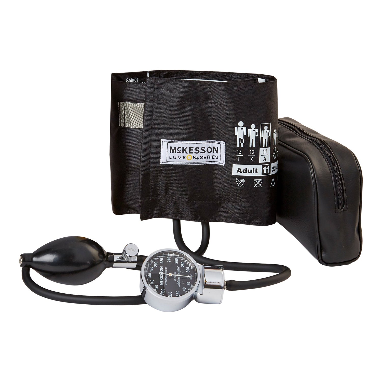 Aneroid Sphygmomanometer Unit McKesson LUMEON™ Adult Cuff Nylon Cuff 23 - 40 cm Pocket Aneroid - BeHope