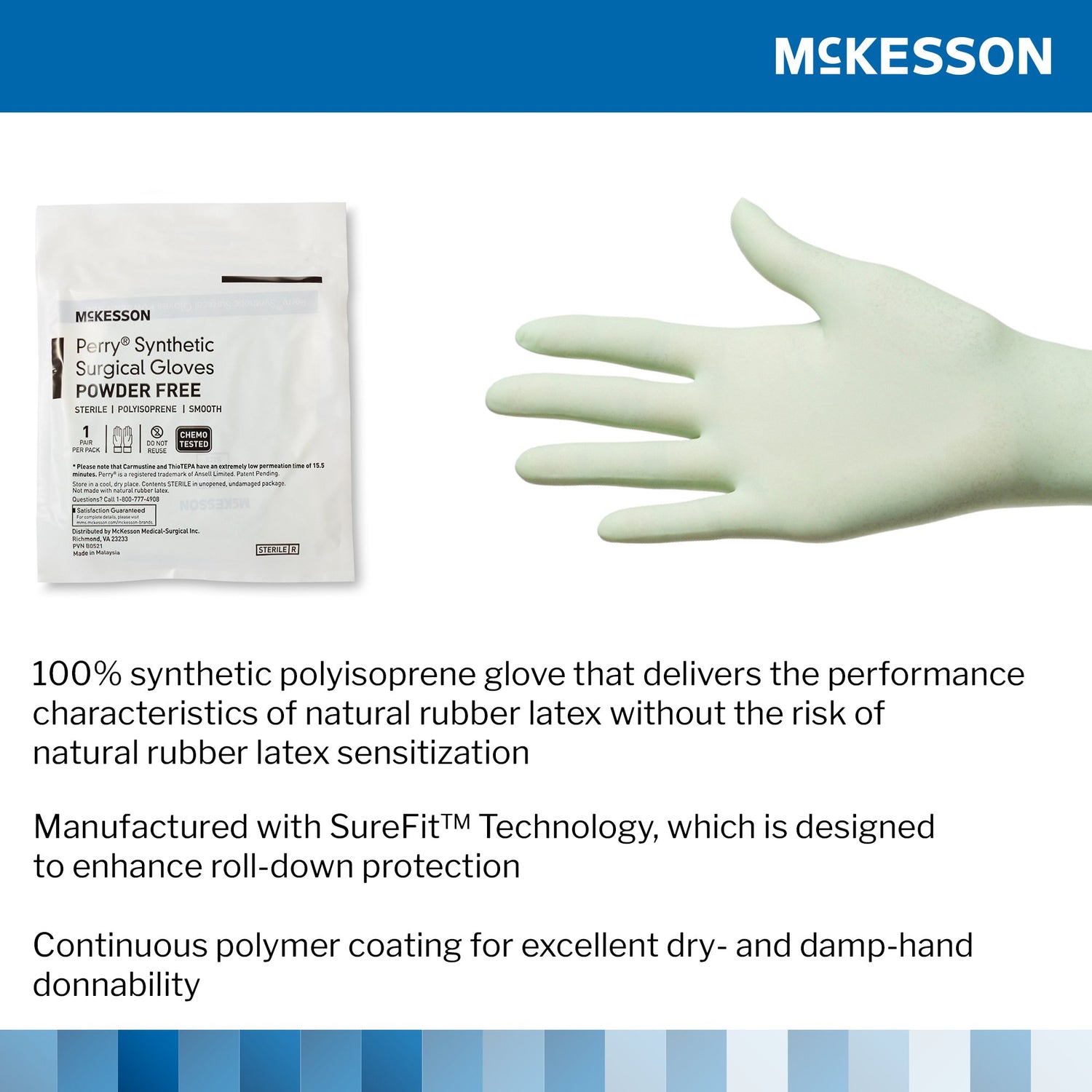 Surgical Glove McKesson Perry® Performance Plus Size 6 Sterile Polyisoprene Standard Cuff Length Smooth Green Chemo Tested - BeHope