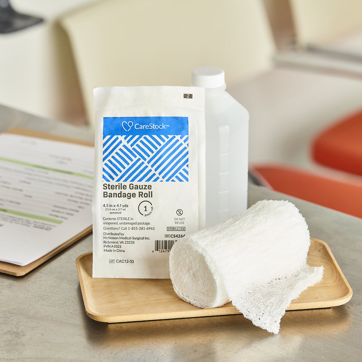 Fluff Dressing CareStock™ 4-1/2 Inch X 4-1/10 Yard 6-Ply Sterile 1 per Pack - BeHope