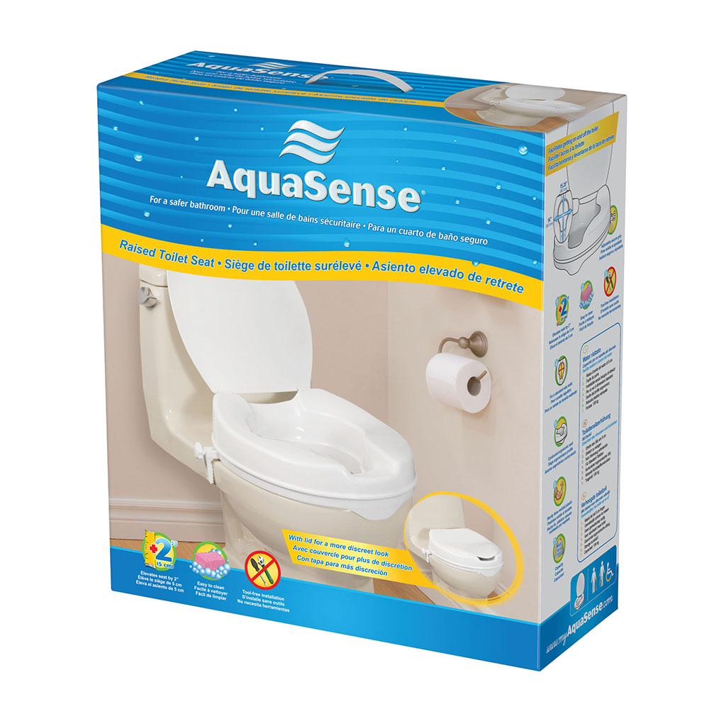 Aquasense Raised Toilet Seat With Lid - BeHope