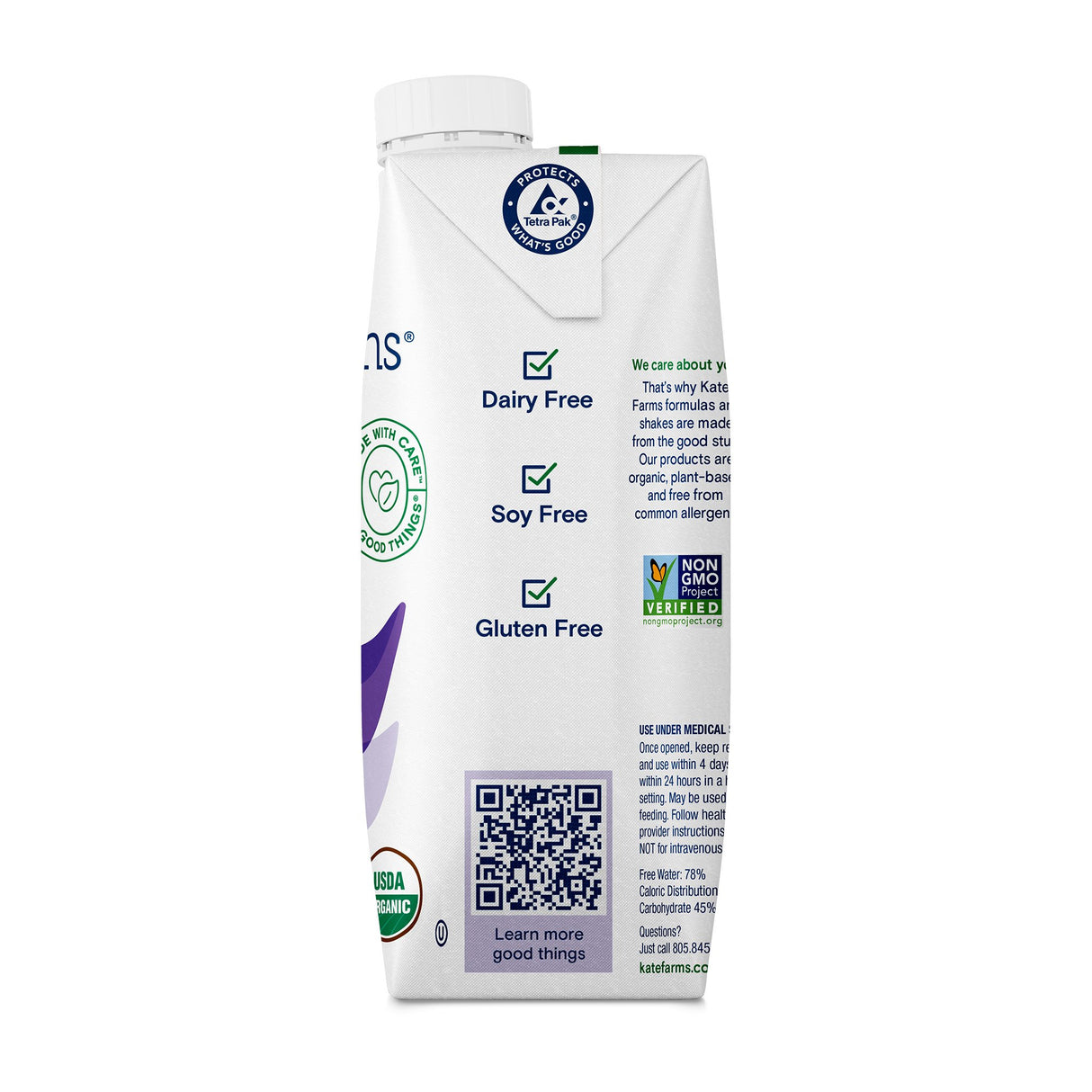 Oral Supplement Kate Farms Peptide 1.0 Vanilla Flavor Liquid 11 oz. Carton - BeHope