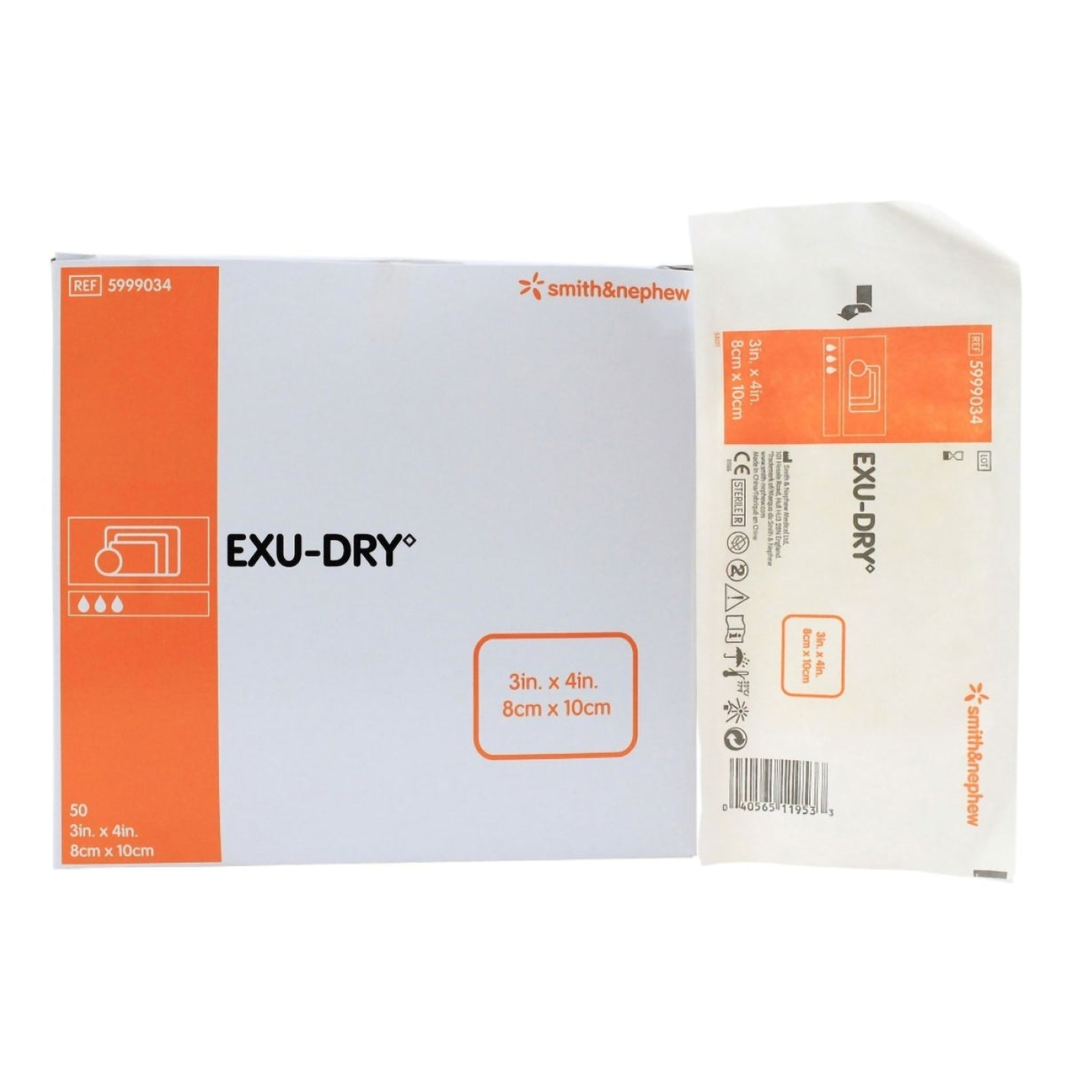 Super Absorbent Dressing EXU-DRY Anti-Shear 3 X 4 Inch Rectangle - BeHope