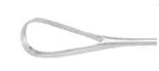 Uterine Curette MedGyn Sims 11 Inch Length Hollow Handle with Grooves Size 0 Tip Sharp Teardrop Loop Tip - BeHope