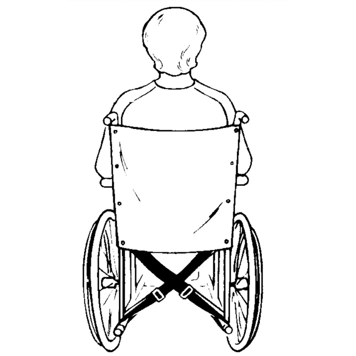 Wheelchair Safety Belt Econo-Belt One Size Fits Most Strap Fastening with Buckle Attaches with Slider Buckles - BeHope