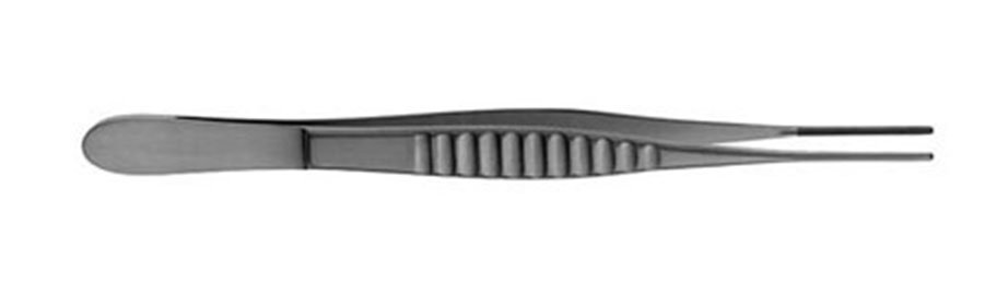Tissue Forceps Miltex® Debakey 6 Inch Length Or / Surgical Grade German Stainless Steel Nonsterile Nonlocking Thumb Handle Straight Blunt Serrated Tips - Behope
