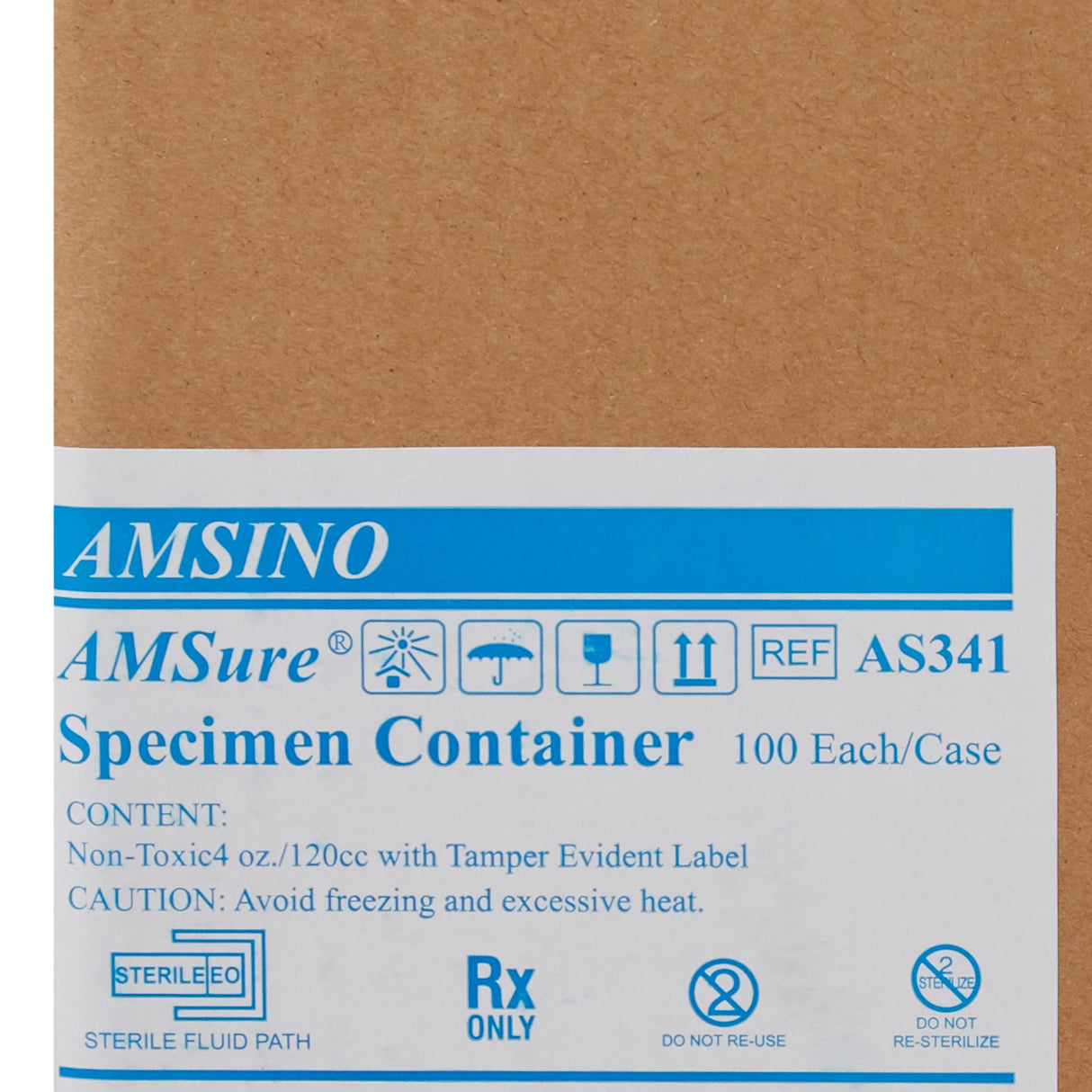 Amsure Sterile Specimen Container with Secure Screw Cap and Patient Information - BeHope