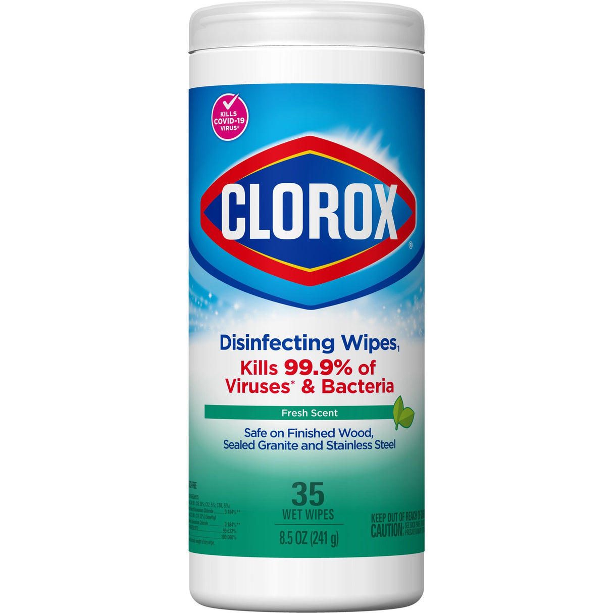 Surface Disinfectant Cleaner Clorox® Premoistened Bleach Free Manual Pull Wipe 35 Count Canister Fresh Scent NonSterile - BeHope