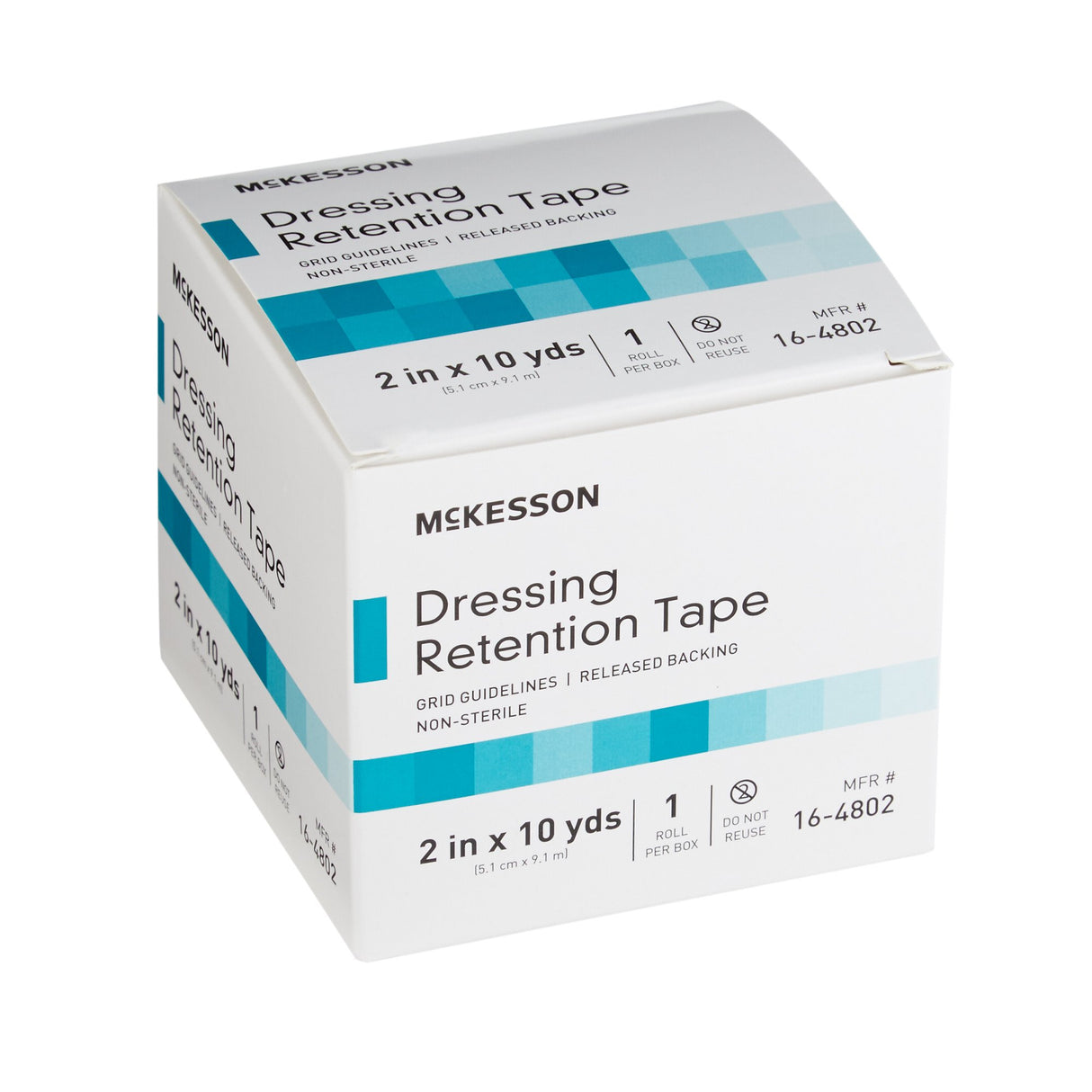 Water Resistant Dressing Retention Tape with Liner McKesson White 2 Inch X 10 Yard Nonwoven / Printed Release Paper NonSterile - BeHope