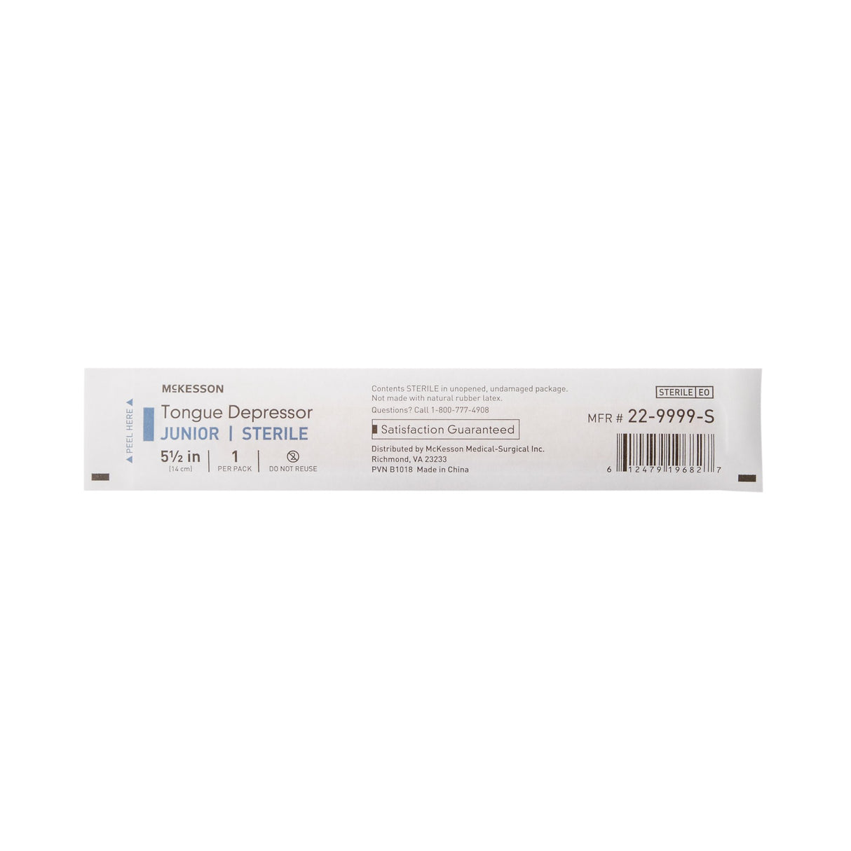Tongue Depressor McKesson 5-1/2 Inch Length Wood Junior - BeHope
