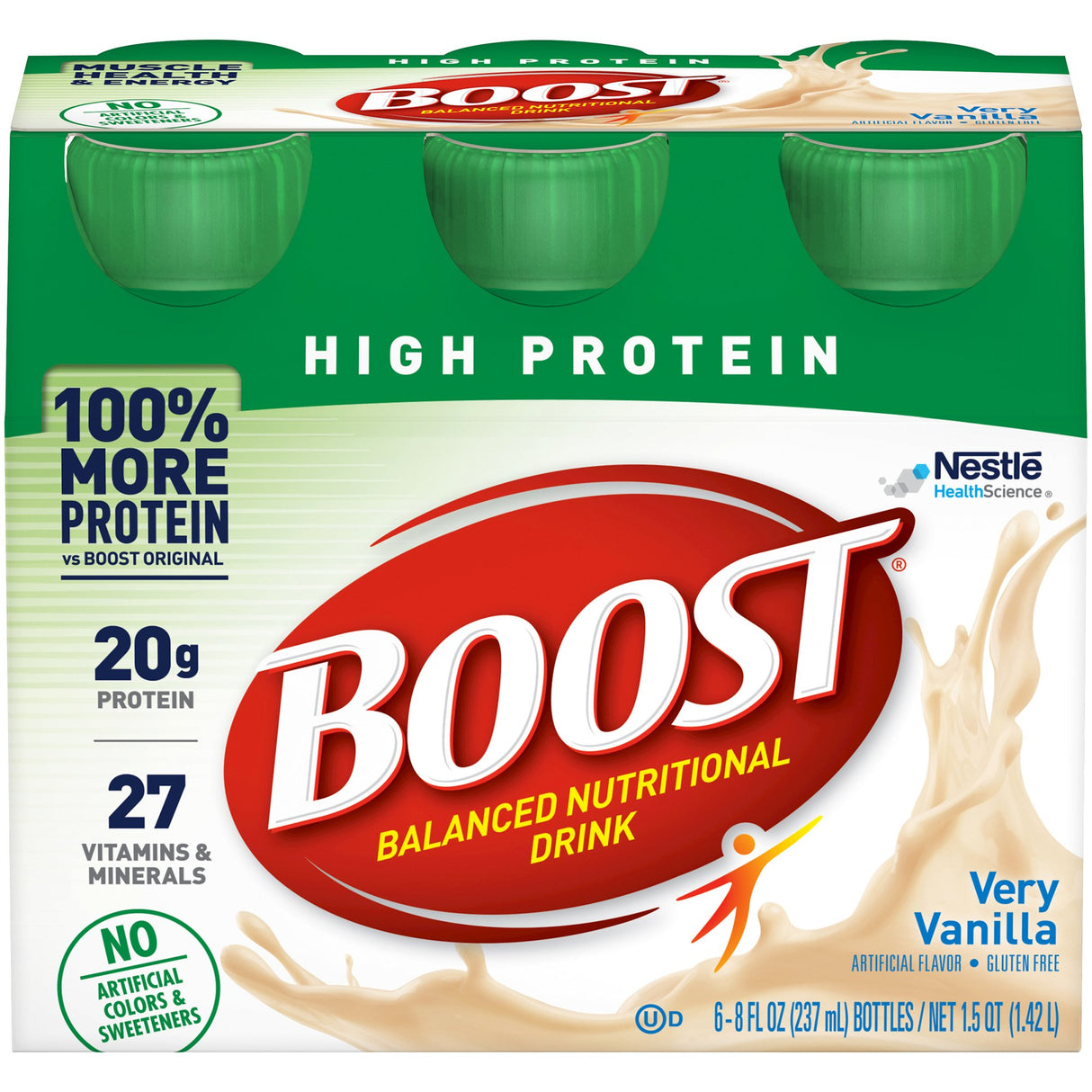 Oral Supplement Boost® High Protein Very Vanilla Flavor Liquid 8 oz. Bottle - BeHope