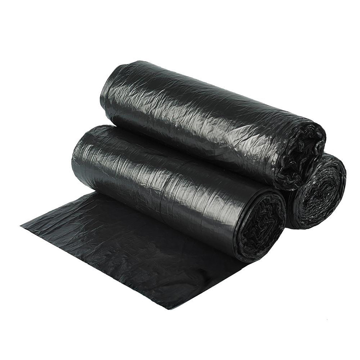 Trash Bag Colonial Bag 60 gal. Black HDPE 22 Mic. 38 X 58 Inch X-Seal Bottom Coreless Roll - BeHope