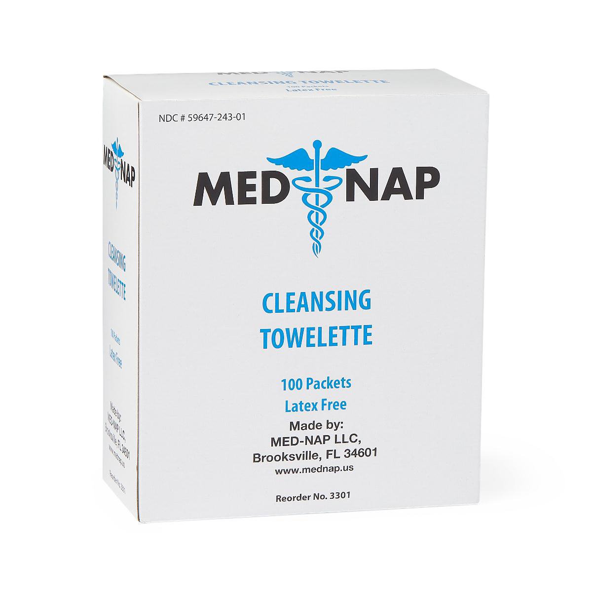 Antiseptic Skin Towelette Med Nap Individual Packet Alcohol Scent 100 Count - BeHope