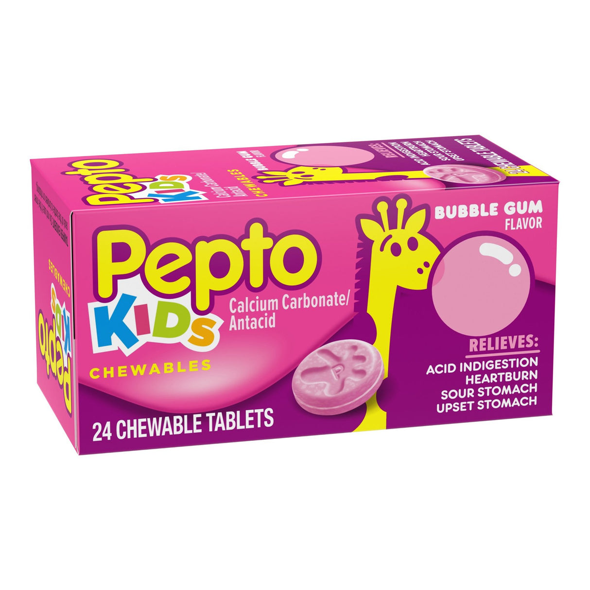 Antacid Children's Pepto® 400 mg Strength Chewable Tablet 24 per Box - BeHope