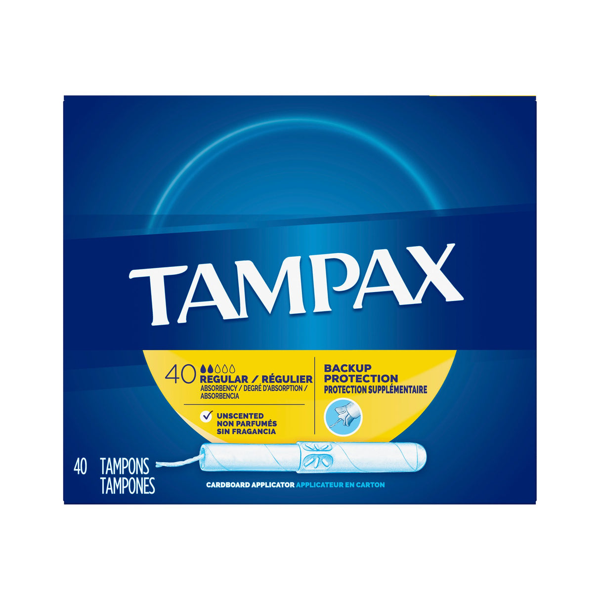 Tampon Tampax® Regular Absorbency Cardboard Applicator Individually Wrapped - BeHope