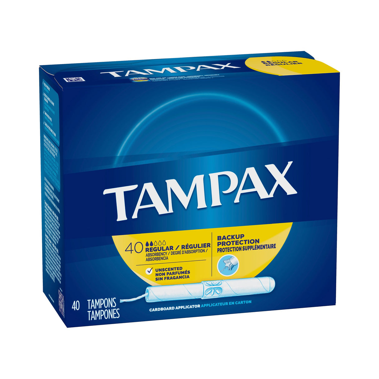 Tampon Tampax® Regular Absorbency Cardboard Applicator Individually Wrapped - BeHope