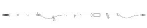 Primary IV Administration Set Lifeshield® Gravity 2 Ports 15 Drops / mL Drip Rate 0.2 Micron Filter 80 Inch Tubing Solution - BeHope