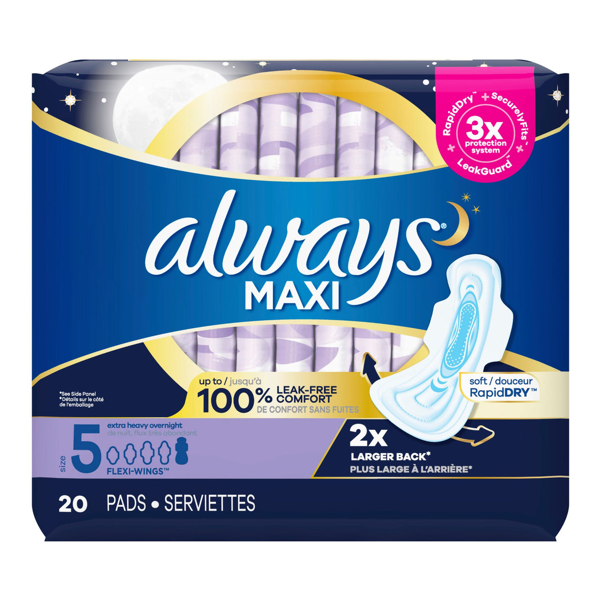 Feminine Pad Always® Maxi Overnight Heavy Absorbency - BeHope