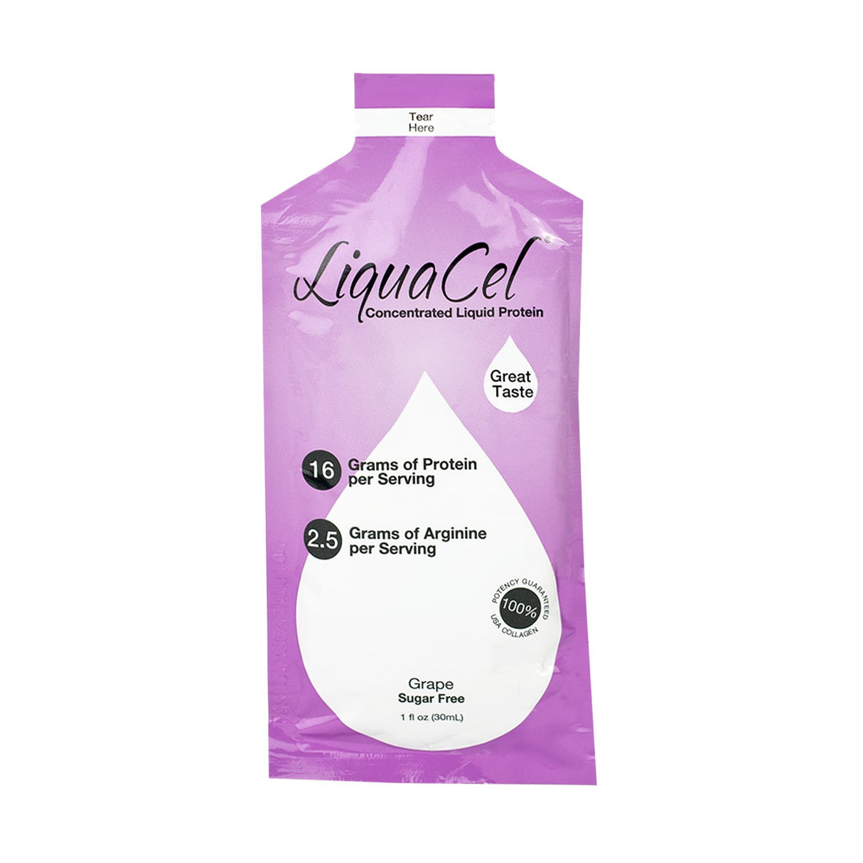 Oral Supplement LiquaCel® Grape Flavor Liquid 1 oz. Individual Packet - BeHope