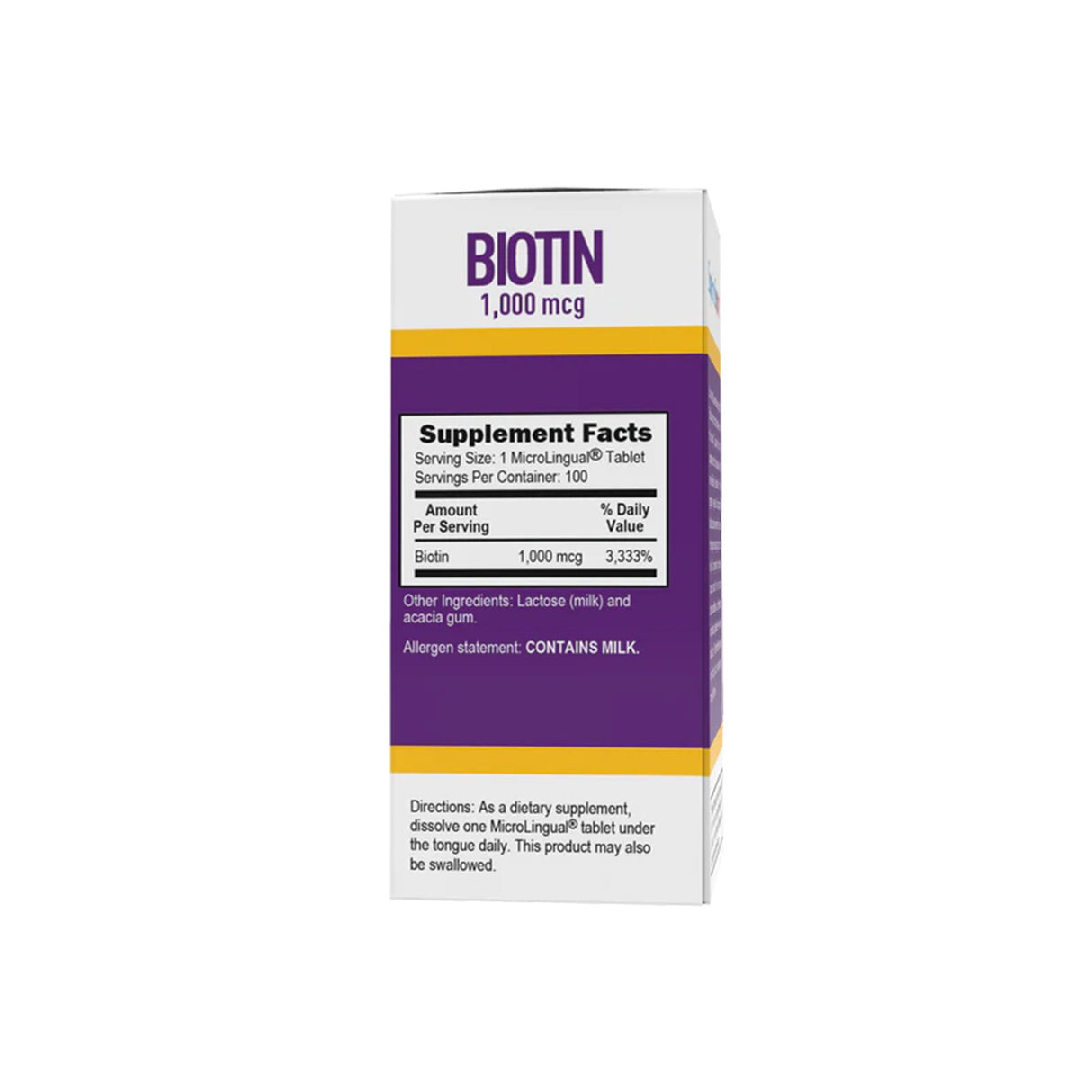 Biotin Supplement Up&Up Vitamin B7 1,000 mcg Strength Tablet 100 per Bottle - BeHope