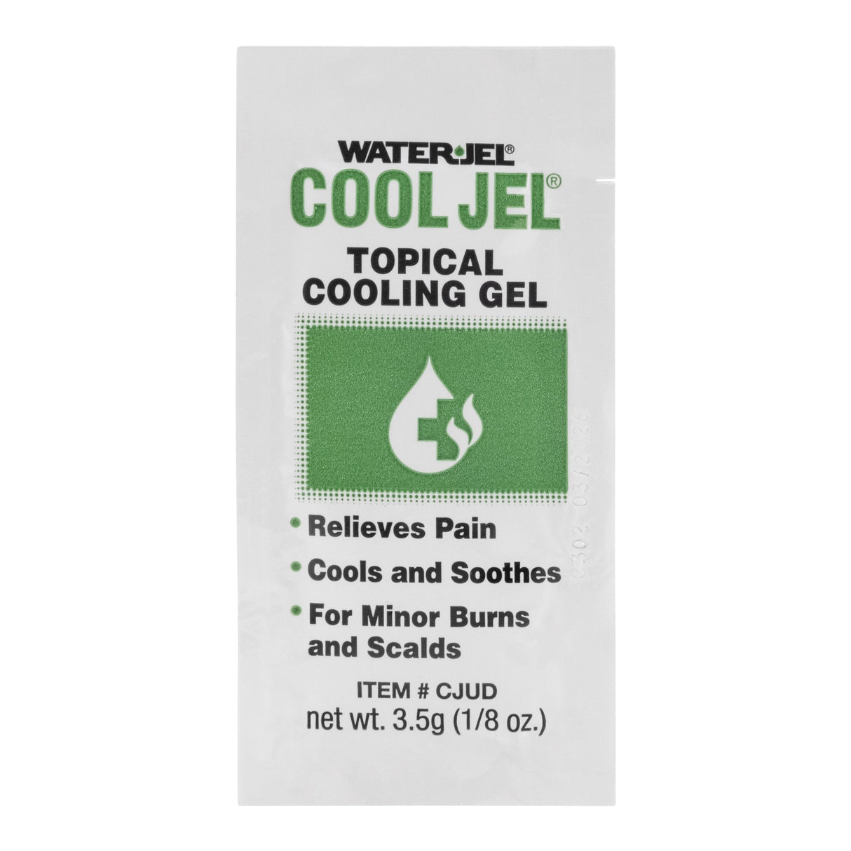 Burn Relief Tea Tree Oil / Glycerin Water Jel® Cool Jel Topical Gel 3.5 Gram Individual Packet - BeHope
