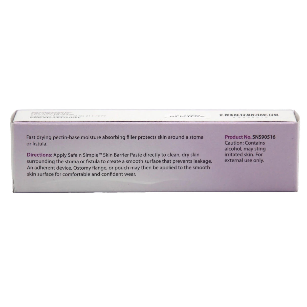 Ostomy Barrier Paste Safe n Simple™ 2 oz. Tube - BeHope