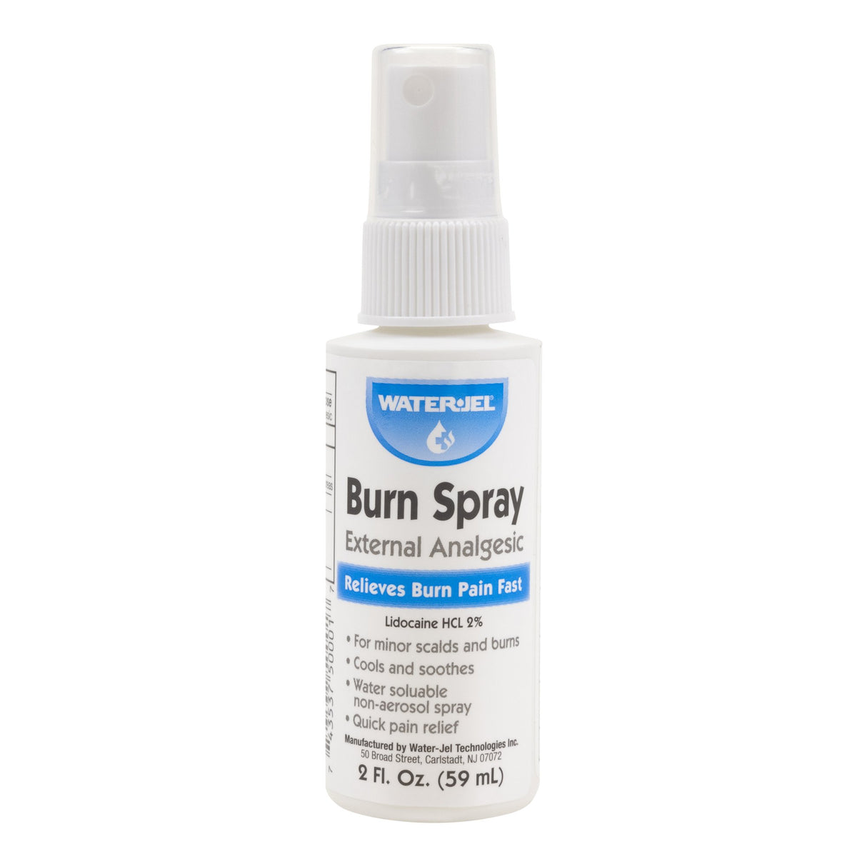 Burn Relief Lidocaine HCl Water Jel® Burn Spray Topical Liquid 2 oz. Spray Bottle - BeHope