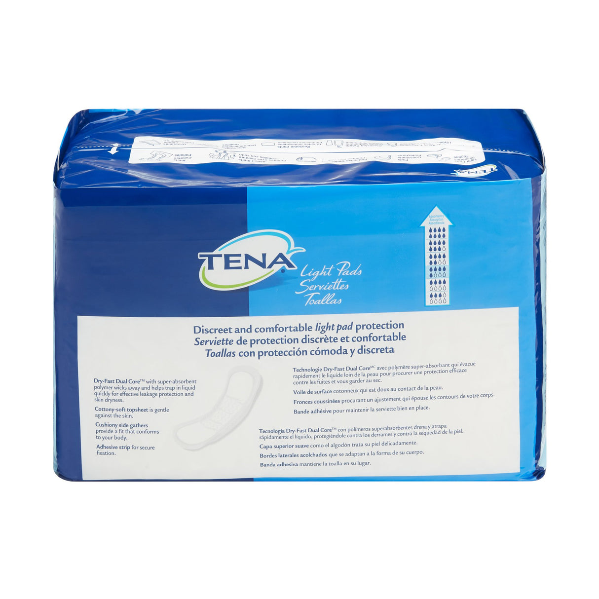 Bladder Control Pad TENA ProSkin™ Heavy 12 Inch Length Heavy Absorbency Dry-Fast Core™ One Size Fits Most - BeHope