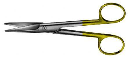 Dissecting Scissors DuroTip® Mayo 6-3/4 Inch Length OR / Surgical Grade German Stainless Steel / Tungsten Carbide NonSterile Finger Ring Handle Straight, Beveled Blunt Tip / Blunt Tip - BeHope