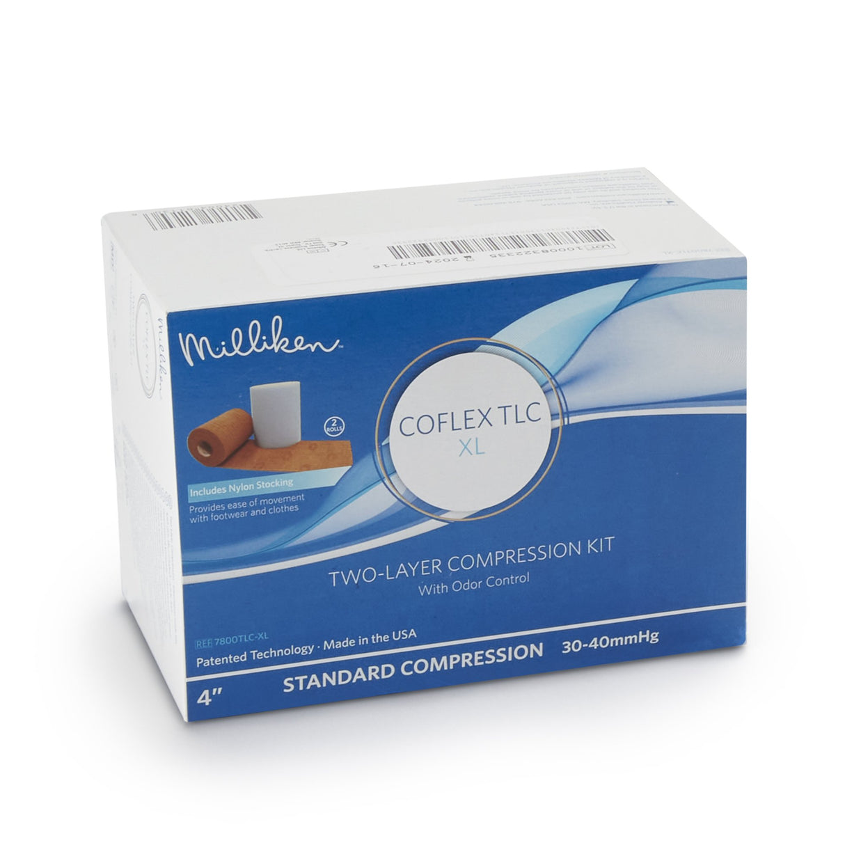 2 Layer Compression Bandage System CoFlex® TLC XL with Indicators 4 Inch X 5-2/5 Yard / 4 Inch X 7 Yard Self-Adherent / Pull On Closure Tan NonSterile 35 to 40 mmHg - BeHope